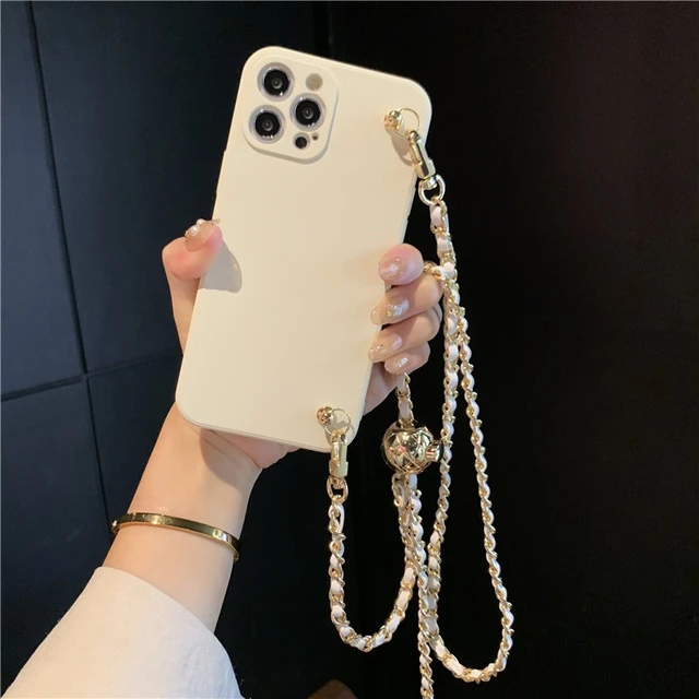 Crossbody Lanyard Leather Strap Love Heart Pendant Case With Pearl Bracelet  for iPhone 11 12 13 14 15 Pro Max X XS XR Cover - AliExpress