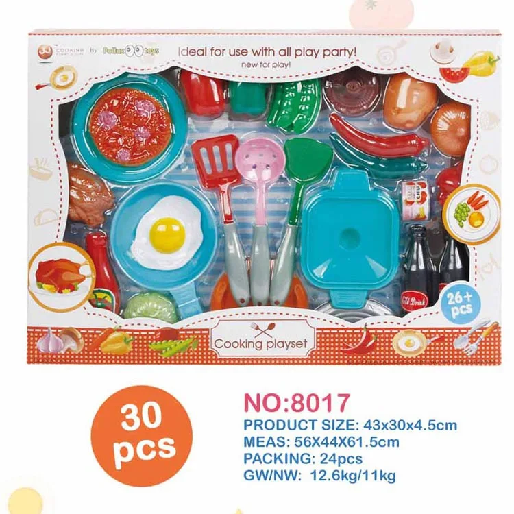 

Children Play House Food Toy 30 PCs Tableware Set Educational Kitchen Breakfast Food Toy
