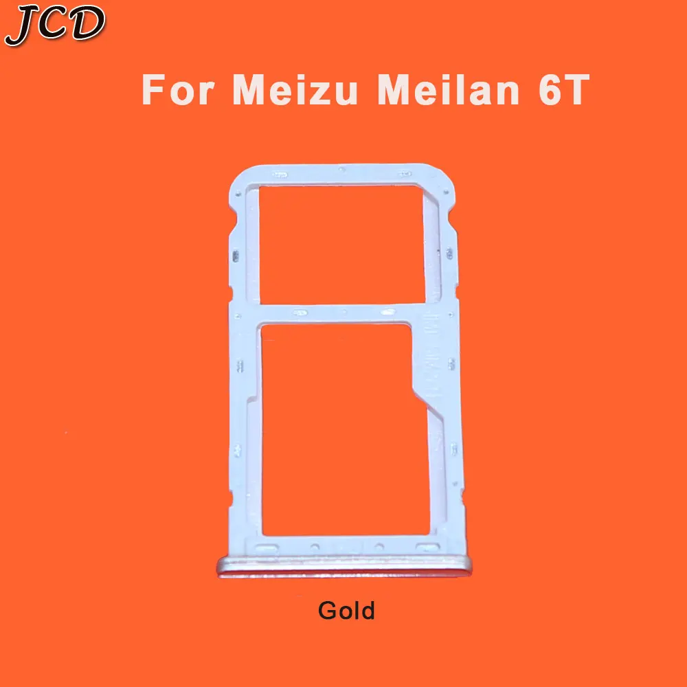 Gold JCD For Meizu M6t Meilan 6t SIM Card Tray Holder Micro SD Slot Socket Adapter Replacement+ Tracking - Color: Gold
