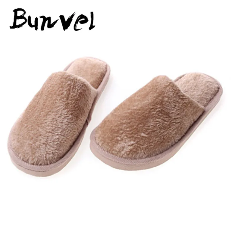 Bunvel/семейные тапочки для мам; тапочки для новорожденных девочек и мальчиков; теплые домашние плюшевые мягкие тапочки; нескользящие домашние тапочки