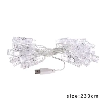 

USB led photo clip fairy string light christmas garland 20 led clip fairy light for party home decoration