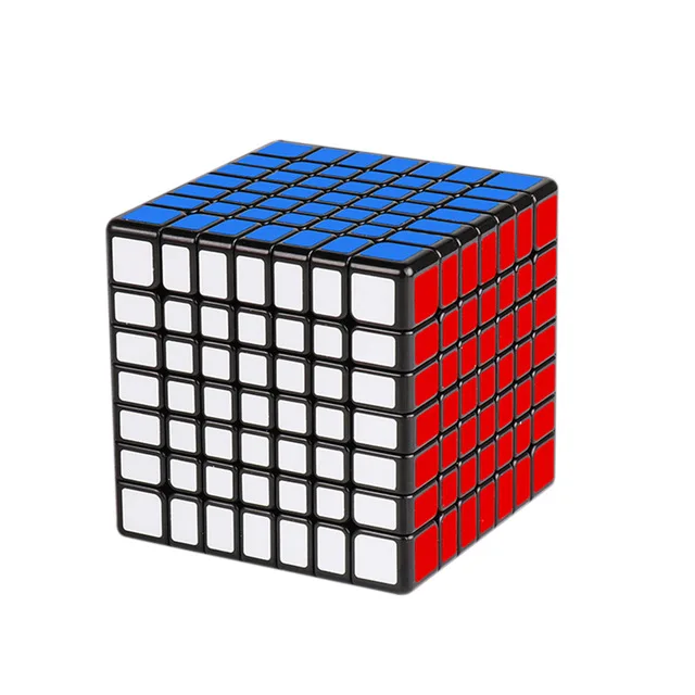 Новое поступление YJ8204 Moyu Aofu GTS 7x7x7 волшебный куб для обучения мозгу-красочный - Цвет: Черный