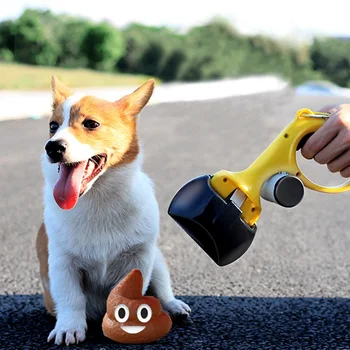 

Pet Poop Scoopers Bags Dog Cleaning Products With 1 Roll Waste Bags Poop Scoop Clean Pick Up Excreta Cleaner Waste Picker