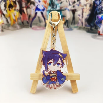 

Japan Anime Touken Ranbu - Hanamaru Cosplay Cartoon Double Side Acrylic Keychain Phone Charm Pendant Keyring Xmas Gift