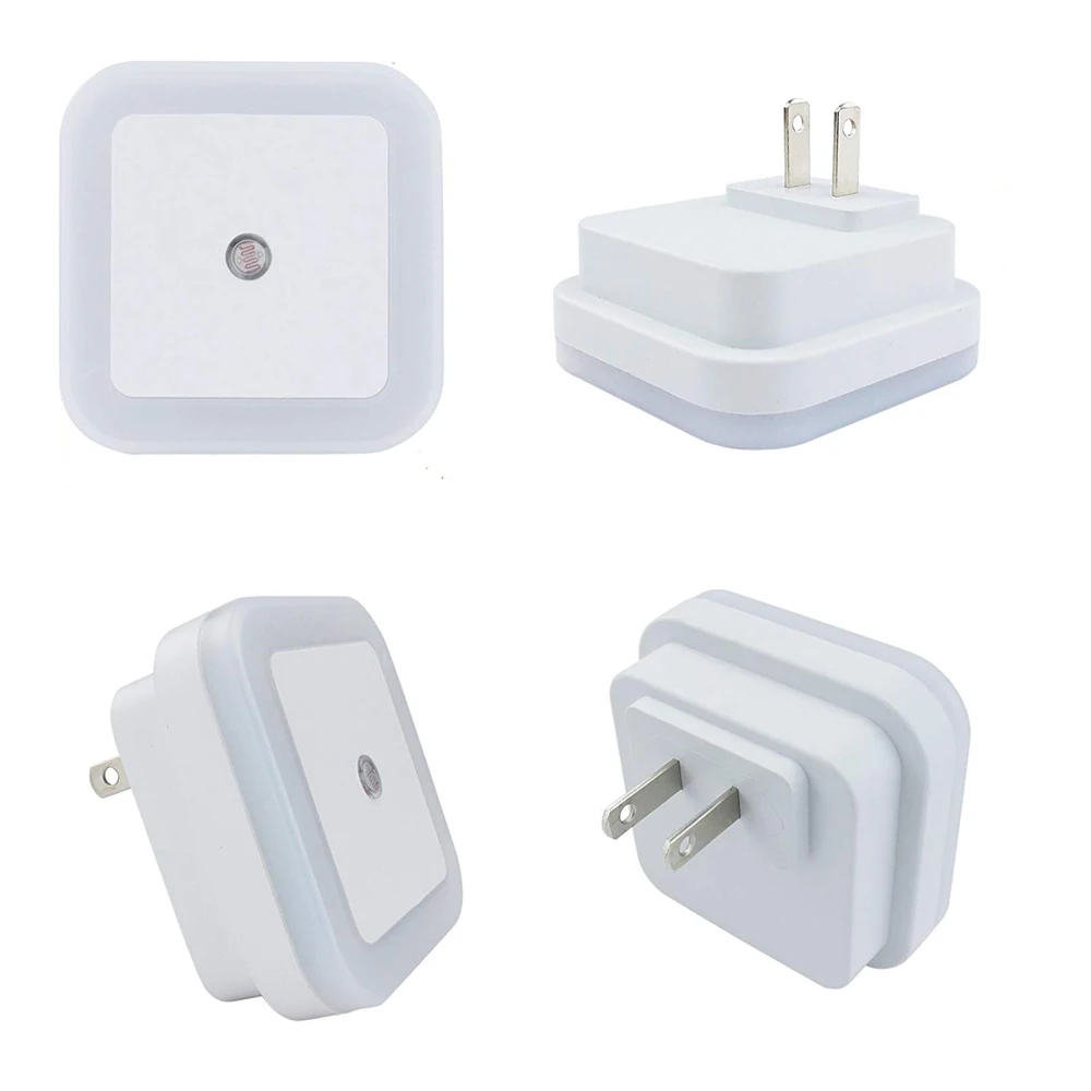 Light Sensor Control Night Light Mini EU US Plug Novelty Square Bedroom lamp For Romantic Colorful Lights