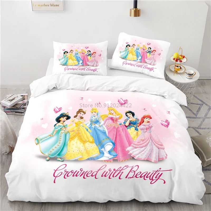 Beauty Disney Cinderella Aurora Belle Princess Bedding Set 2/3pcs Snow  White Duvet Cover Set Pillowcase Children Comforter Cover - Bedding Set -  AliExpress