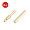 50 pairs  Bullet Connector Plug 2.0/3.0/3.5/4.0/5.5/6.0/6.5mm Battery Connector Green Gold Plated Stereo Plug Banana Head ► Photo 2/6