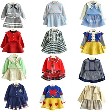 Ensemble de vêtements à manches longues pour filles, haut de dessin animé + jupes plissées, costume pour enfants de 3 à 10 ans, 2 pièces, printemps 2022