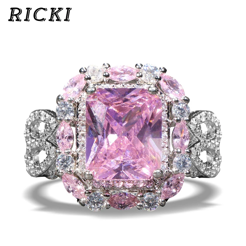 Кольцо RICKI геометрическое серебро 925 пробы для женщин хорошее ювелирное изделие с