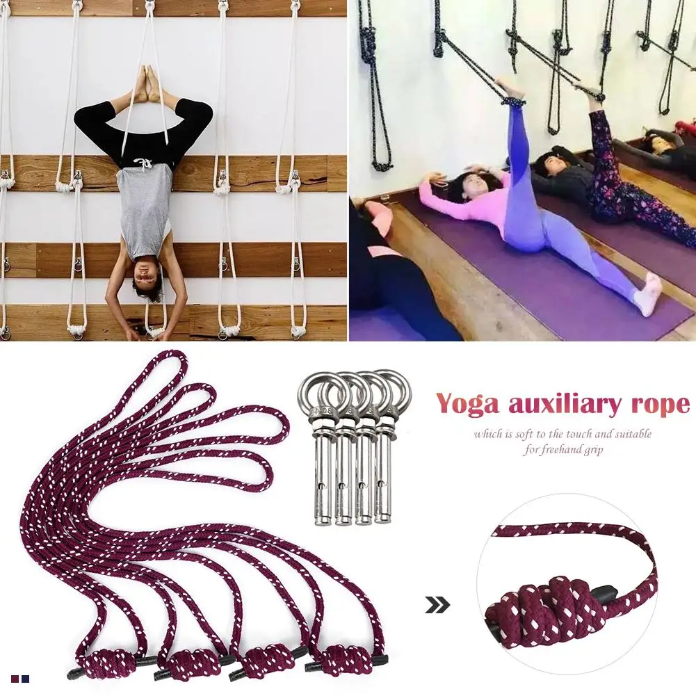 

Anti-gravity Iyengar Yoga Wall Rope Full Set Yoga Auxiliary Wall Rope Yoga Lanyard Hanging Belt Yoga Rope Sling High Quality