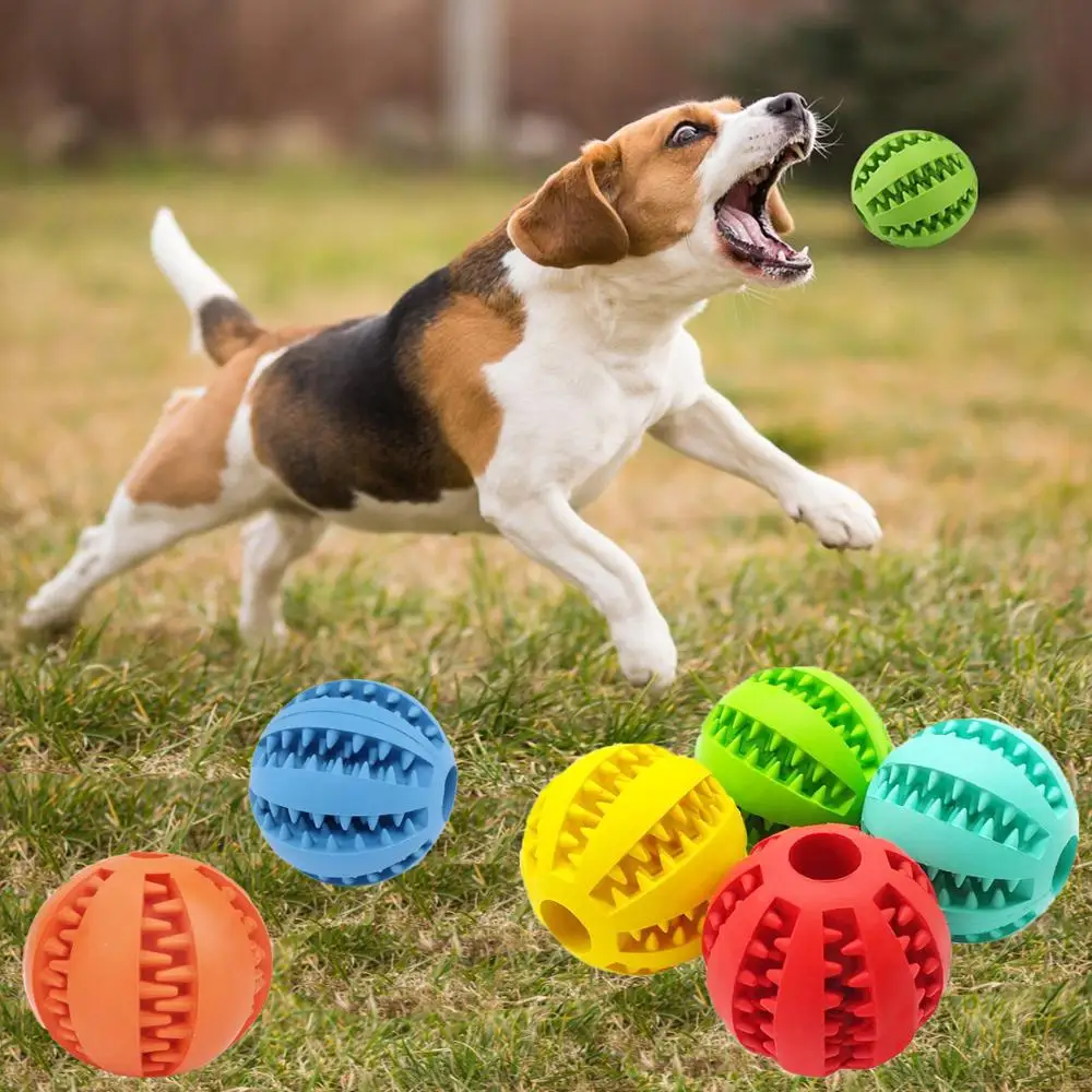 

Pet Sof Pet Dog Toys Toy Funny Interactive Elasticity Ball Dog Chew Toy For Dog Tooth Clean Ball Of Food Extra-tough Rubber Ball