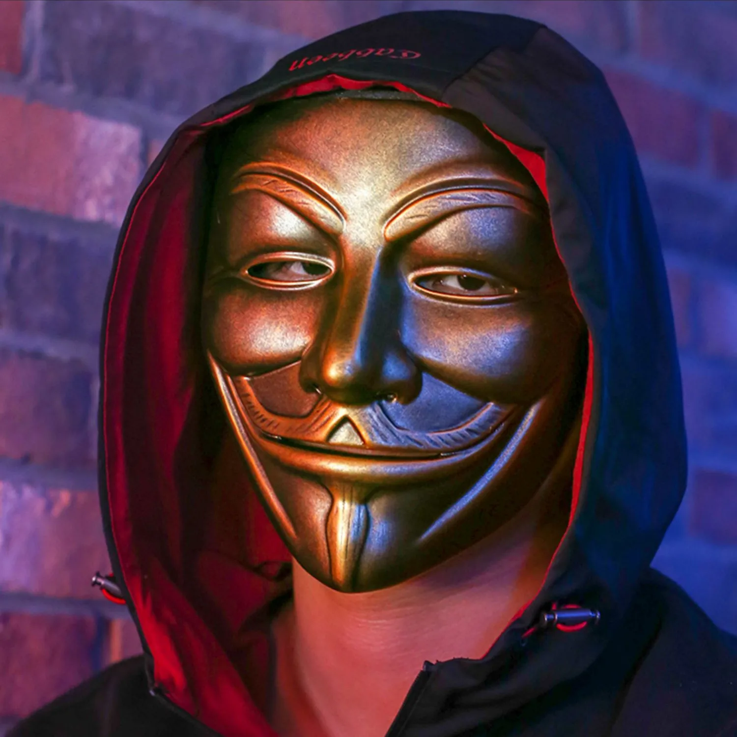 V for Vendetta Anonymous Guy Fawkes Resin Halloween Masquerade Mask White Bronze 