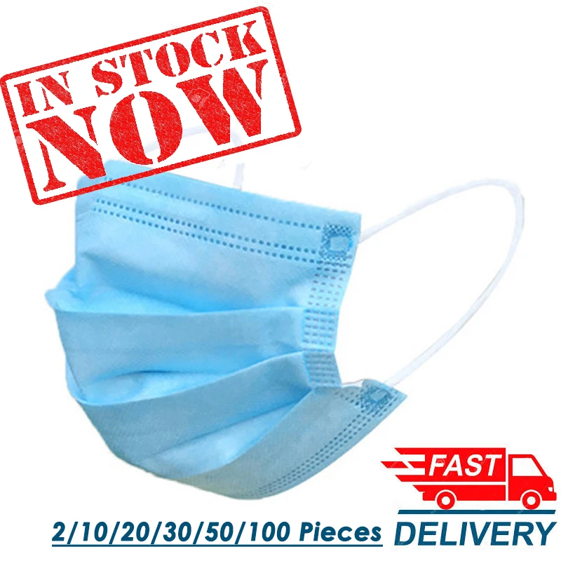

High Quality Disposable Face Mask 3 Layers Anti-Dust Face Masks Ear loop Mouth Mask Soft Breathable Hygiene Safety
