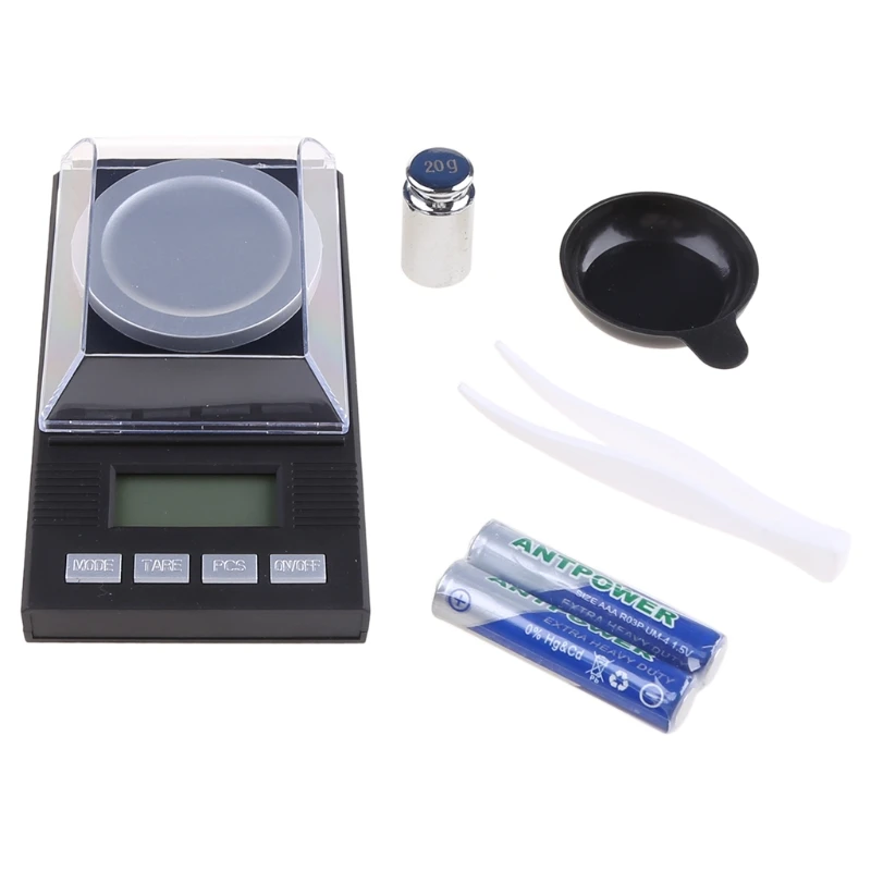 

2024 New 20g/0.001g Mini Digital LCD Electronic Gram Jewellery Gold Weighing Pocket Scale