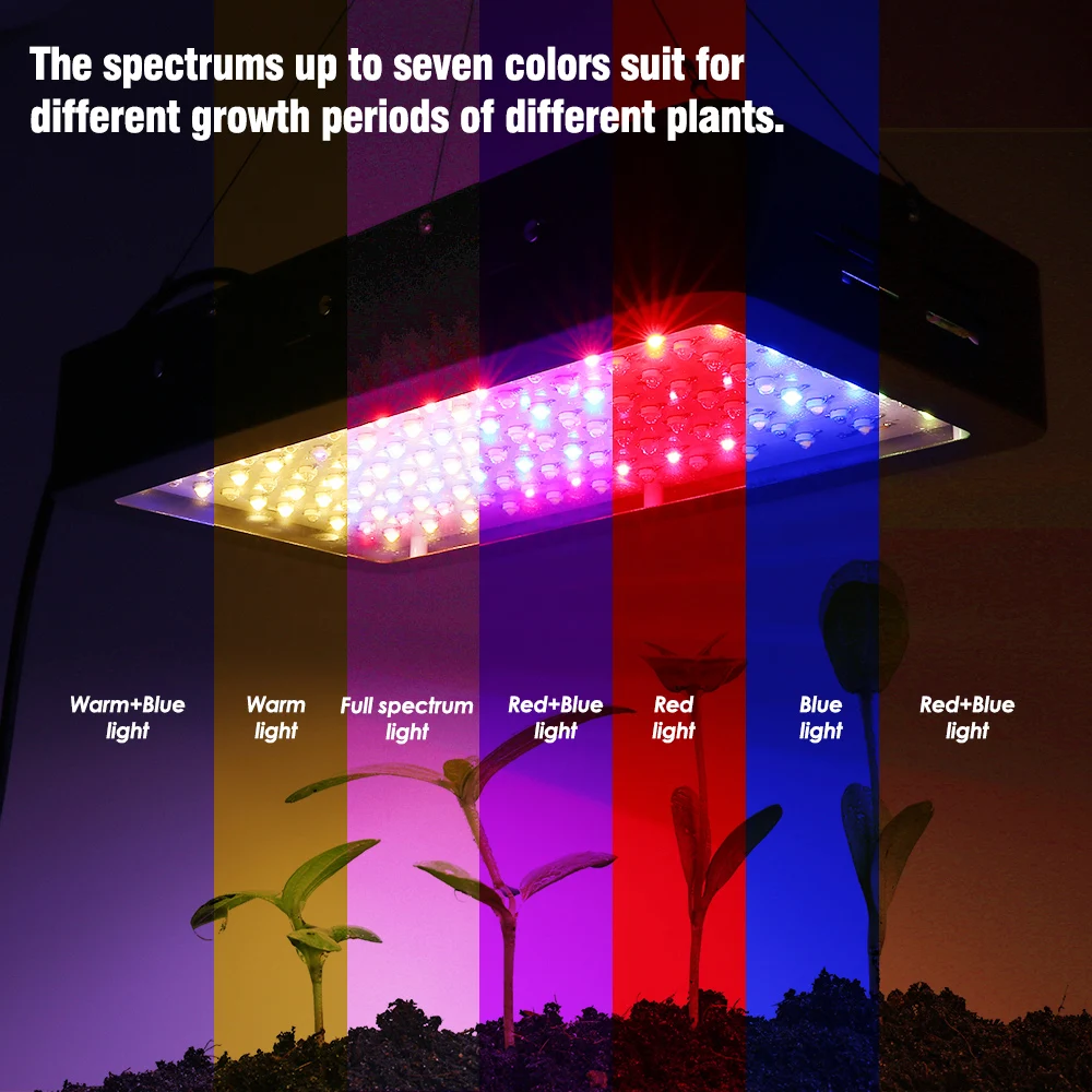 1200W Full Spectrum LED Grow Light Color Change Timing Setting Plant Lamp for Indoor Flowers Hydroponics Vegs Grow Tent