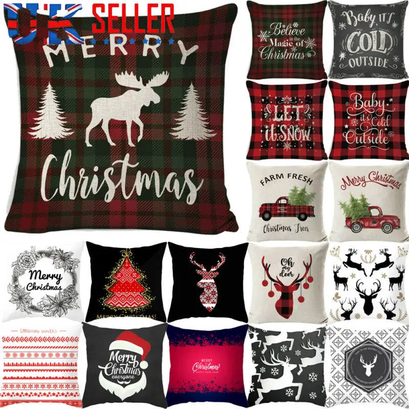 Новинка Рождественская наволочка для подушки 45*45 дивана Наволочки из хлопка и