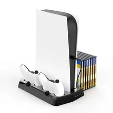 Für PS5 Vertikale Stand Cooling Fan Stand Für SONY PS 5 Digitale Ausgabe mit 3 Hub Port Dual Controller Station ladegerät