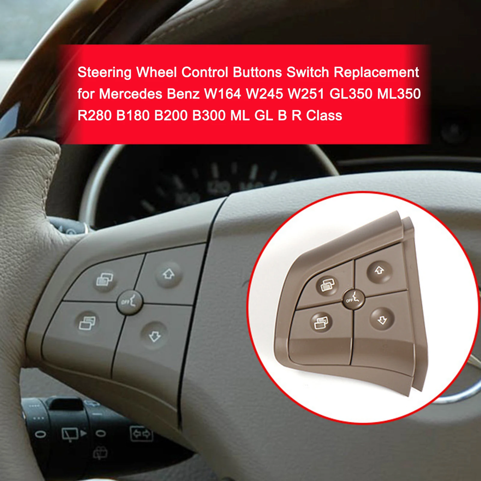 Steering Wheel Control Buttons Switch for Mercedes Benz W164 W245 W251