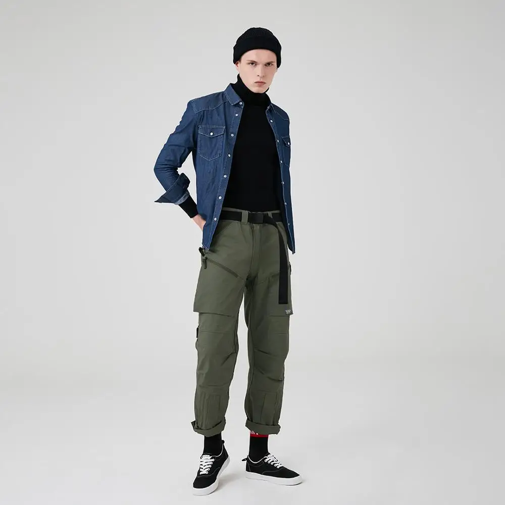 Original xiaomi mijia military wind tear-proof function trousers multi-pocket zipper men's sports t