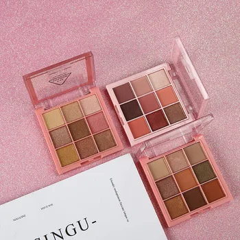 

9 Colors Nude Eyeshadow Powder Makeup Palette Matte Shimmer Eye Pigmented Powder New Warm Earth Color Make Up Eyeshadow