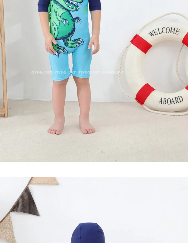 Одежда для купания для маленьких девочек; детский цельный купальный костюм для серфинга с рисунком кота; детский купальный костюм для мальчиков; пляжный купальный костюм для малышей