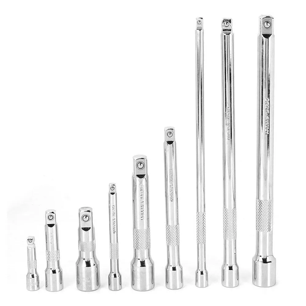 12 шт. длинный удлинитель 1/4 ''3/8'' 1/2 ''привод трещотка удлинитель инструмент для ручной регулировки удлинитель гнездо привода