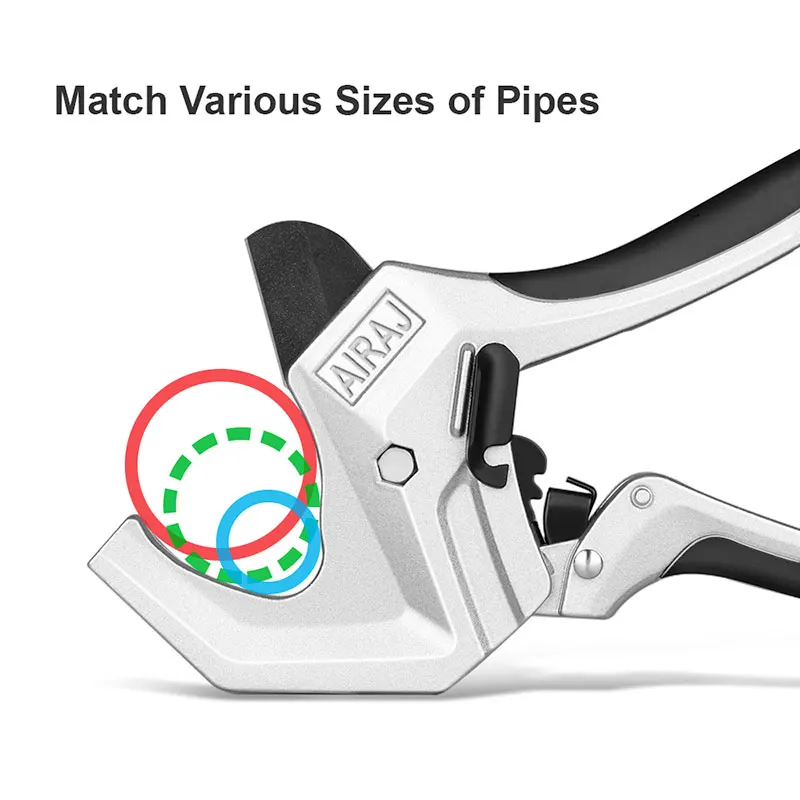 AIRAJ трещотка труборез одна рука труборез для резки 1-1/4 дюймов ПВХ, PEX, PPR пластиковые шланги резчик для трубок и труб