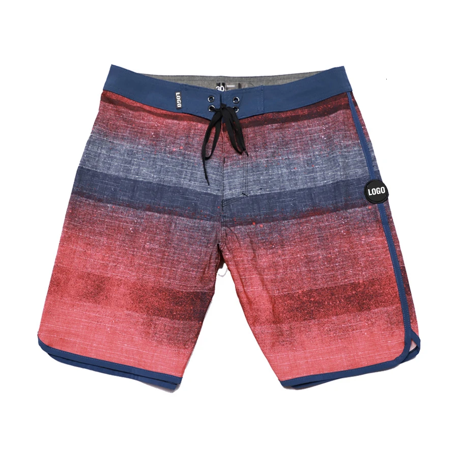 Men's Waterproof Boardshorts Quick Dry Spandex Elastic Bermuda Board Shorts New High Quality Swim Trunks Surf Shorts - Цвет: 9