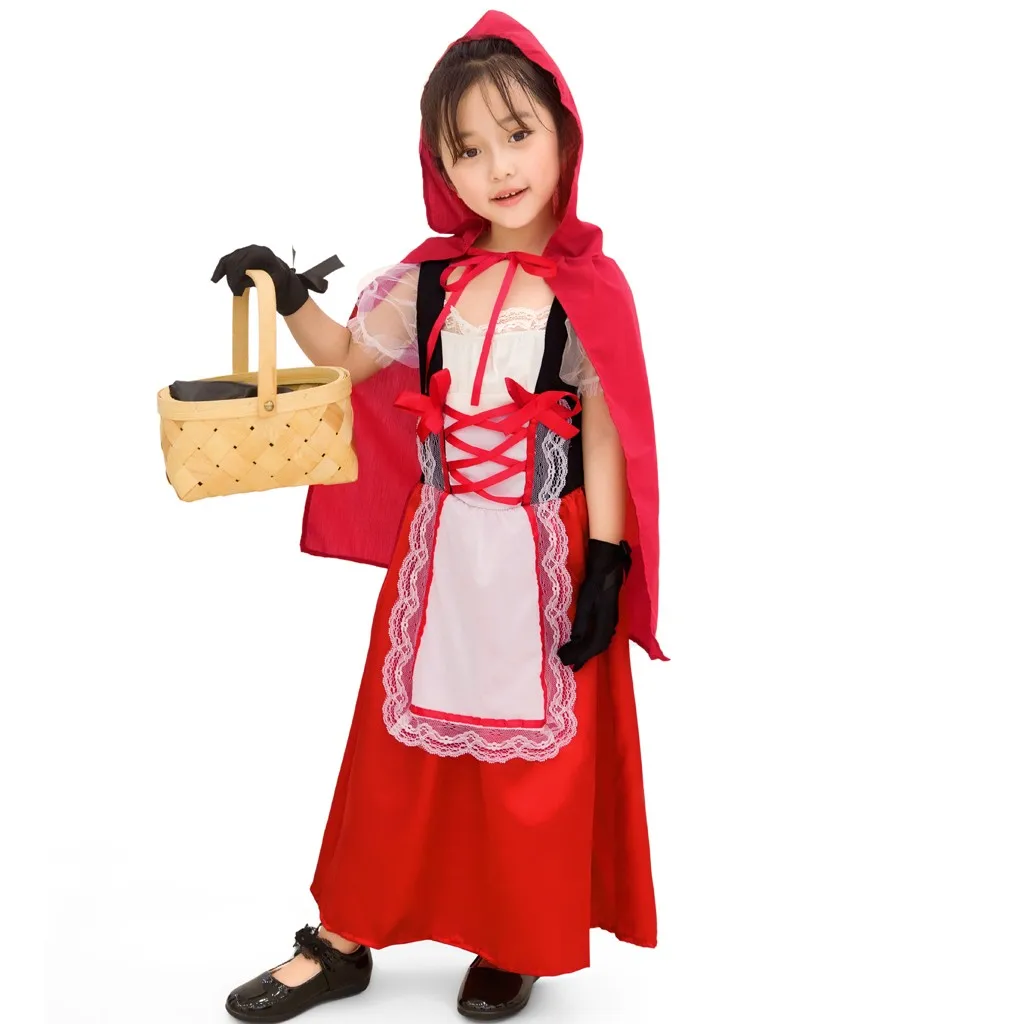 Vestidos/Детское платье принцессы с капюшоном на Хэллоуин для маленьких девочек; карнавальный костюм; платья; одежда для малышей; одежда для детей