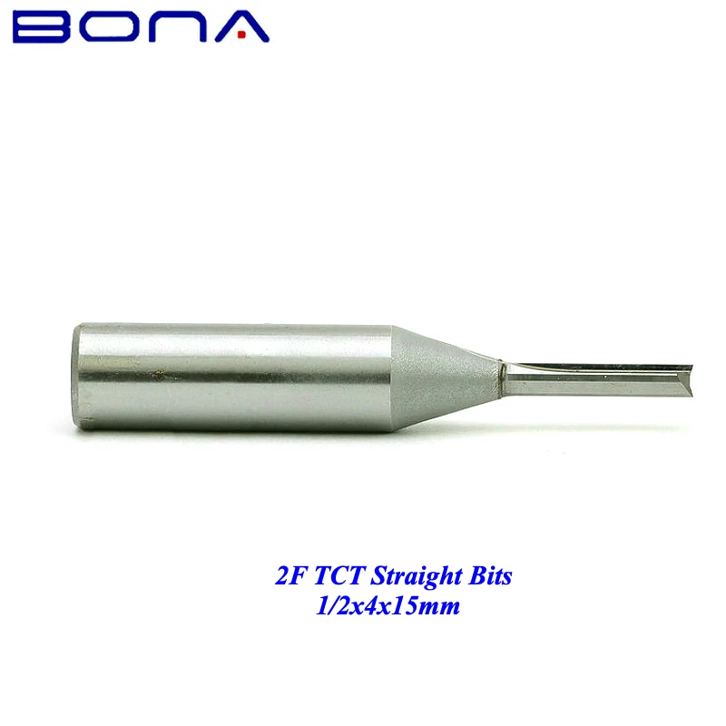 1/2''*4mm*15mm Free shipping CNC carbide machine tool TCT Straight woodworking insert router bit Tungsten end milling cutter |