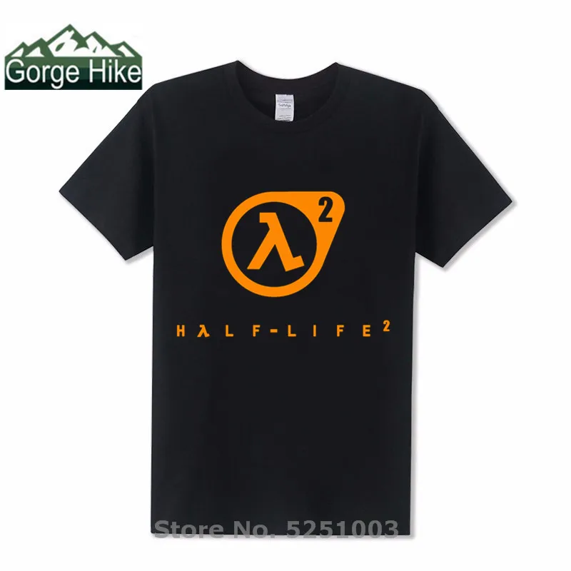 New Half Life 2 Logo Short Sleeve Black Men's T-shirt S-3XL men cotton tshirtFashion Style Men Tee Cotton Classic tee tops shirt | Мужская