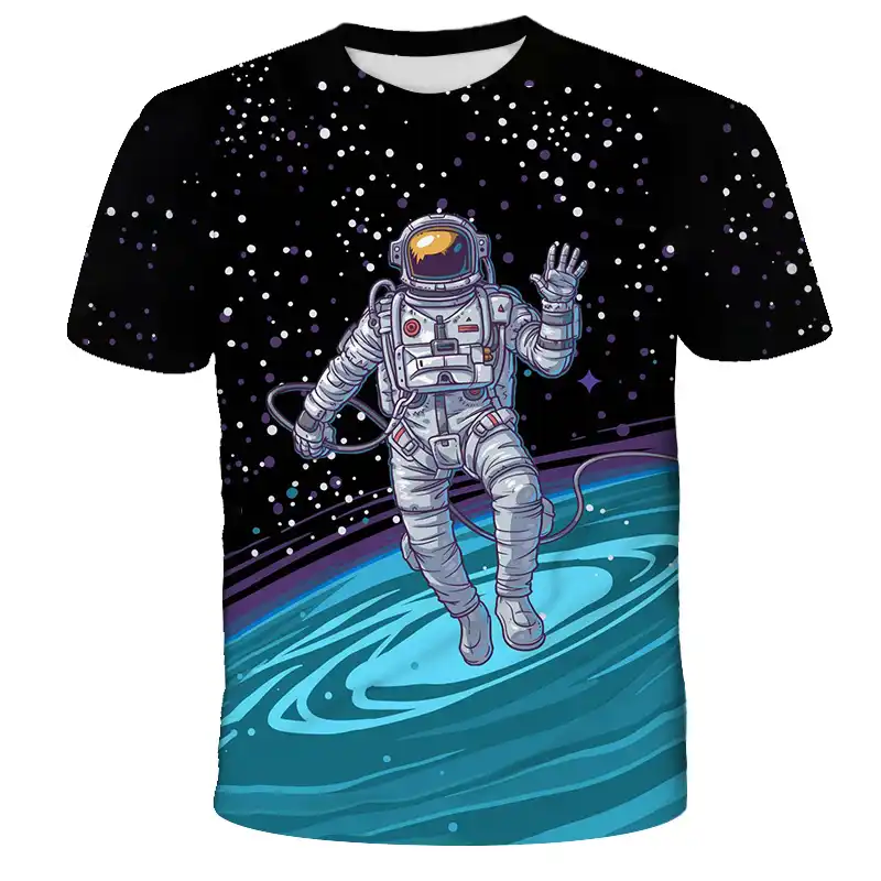 Maat 4t 14t Tshirt Nieuwe Maan Astronaut Casual Print T Shirt Kinderen O Hals Korte Mouw Zomer Casual Korte Mouw Grappige T Shirt T Shirts Aliexpress