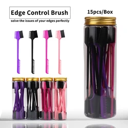 Exclusive Private Brand Custom 3 In 1 Edge Control Brush Comb For Black Women Edge Control Hair Eyebrow Styling