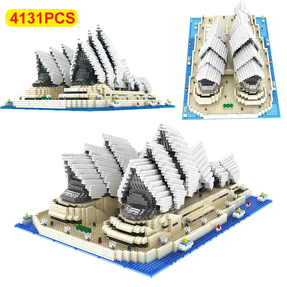 DIY Architecture Blocks Model Sydney Opera House Creative Diamond Particles Building Bricks Kid Educational Toys | Игрушки и хобби