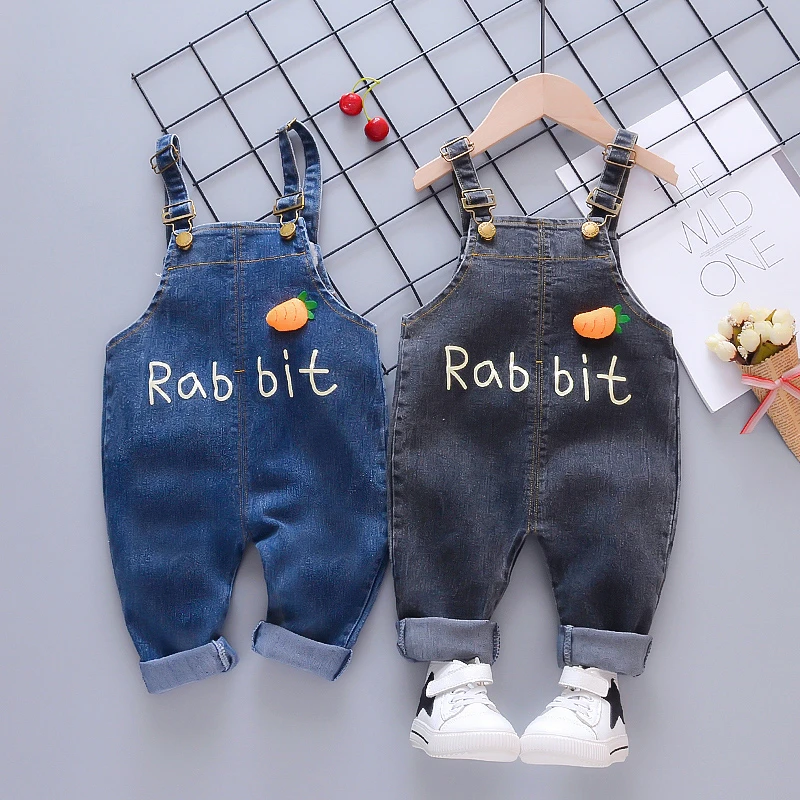  Newborn Pants Baby Denim Overalls Children Autumn Infant Rompers Child Bib Pants Kids Boy Girl Trou
