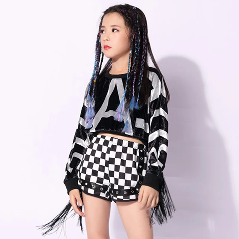 Popular-Girls-Stage-Costume-Jazz-Tassel-Dancing-Outfits-Children-Hip-Hop-Set-Mosaic-Kid-Street-Dance (4)