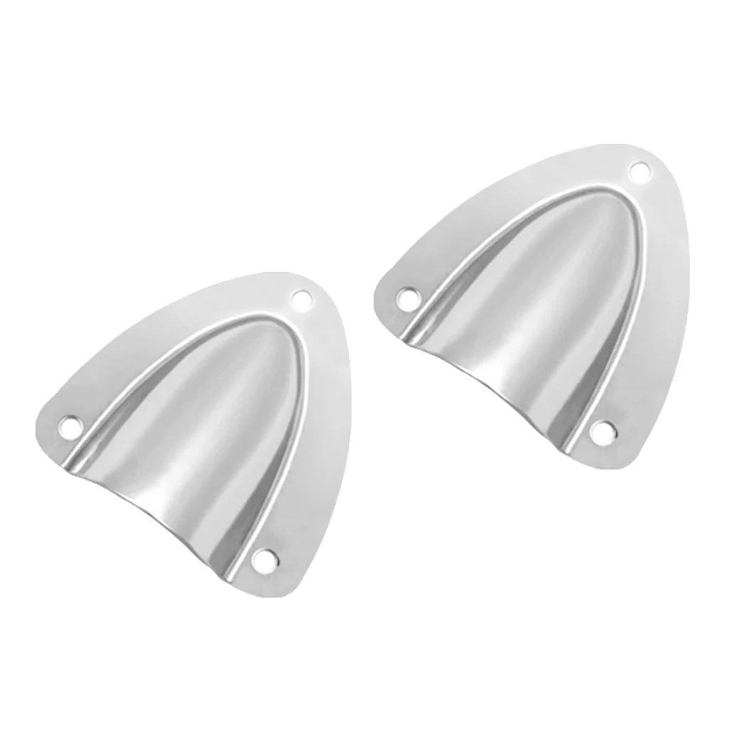 2 Sets 304 Stainless Steel Midget Clam Shell Wire Cable Vent Cover Silver