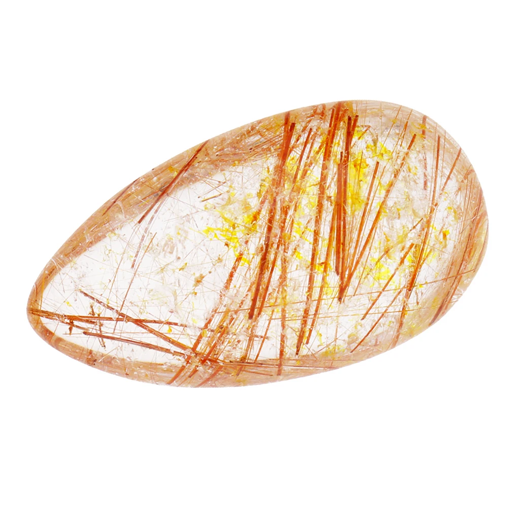 Gold Rutilated Crystal Feng Shui Reiki Gemstone Pendants/ DIY Home Ornaments