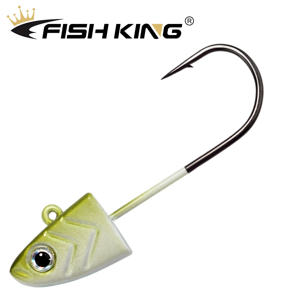 

FISH KING Multicolor Lead Jig Head 5g 12g 25g Fishing Hook Soft Lure Hook Jigging Silicone Bait Soft Worm Hook Fishing Tackle