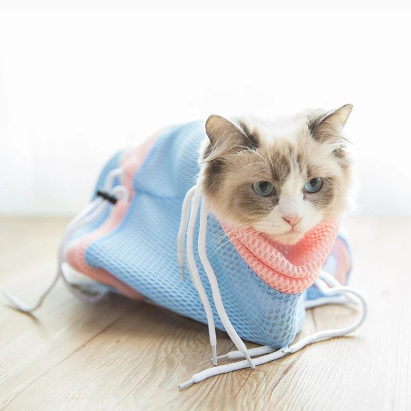 Pet сумка для принадлежностей для ухода за телом, регулируемая многофункциональная сумка для мытья кошек, резка ногтей, инъекция, переплет кошачий душ сумка