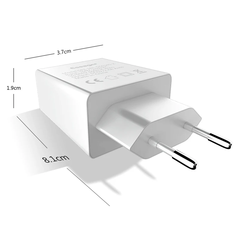 ЕС адаптер зарядное устройство для мобильного телефона двойной USB зарядное устройство 2.4A Быстрая зарядка путешествия настенное зарядное устройство для IPhone samsung S10 Xiaomi 9