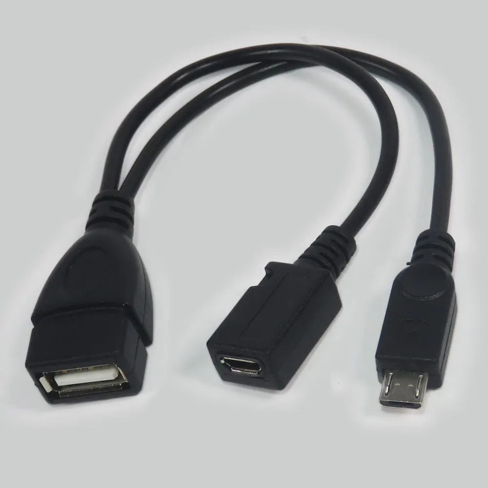 WAKEWO micro USB OTG кабель с дополнительным кабелем питания дополнительный для