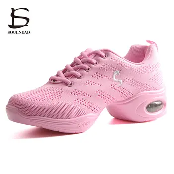 

Women Dance Shoes Woman's Sports Feature Dance Sneakers Breath Mesh Jazz Modern Dancing Shoes Ladies Fitness Practice Sneakers