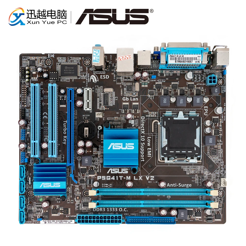 Beste Asus P5G41T M LX V2 Desktop Moederbord G41 Socket LGA 775 Voor Core 2 Duo DDR3 8G SATA2 VGA uATX originele Gebruikt Moederbord