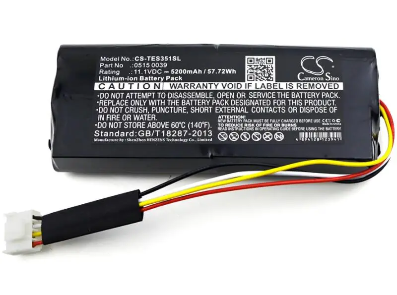 Cameron sino 5200 мА/ч, Батарея для TESTO 350K анализатор 0515 0039 оборудование, обзор, аккумуляторная батарея
