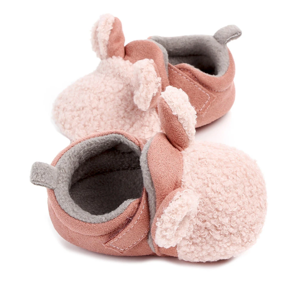 Baby Cotton Shoes Winter Cute Baby Warm Non-slip Toddler Shoes Plush Home Shoes For Baby