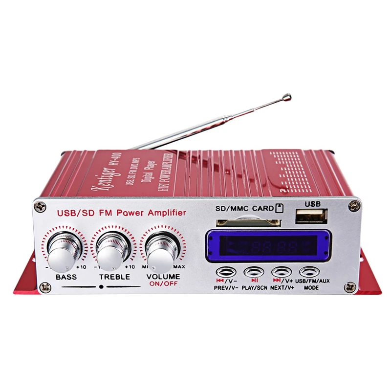 

Kentiger Hy-400 Hi-Fi Car Stereo Amplifier Radio Mp3 Speaker With Fm Lcd Display Power Player For Auto Motorcycle Remote Control