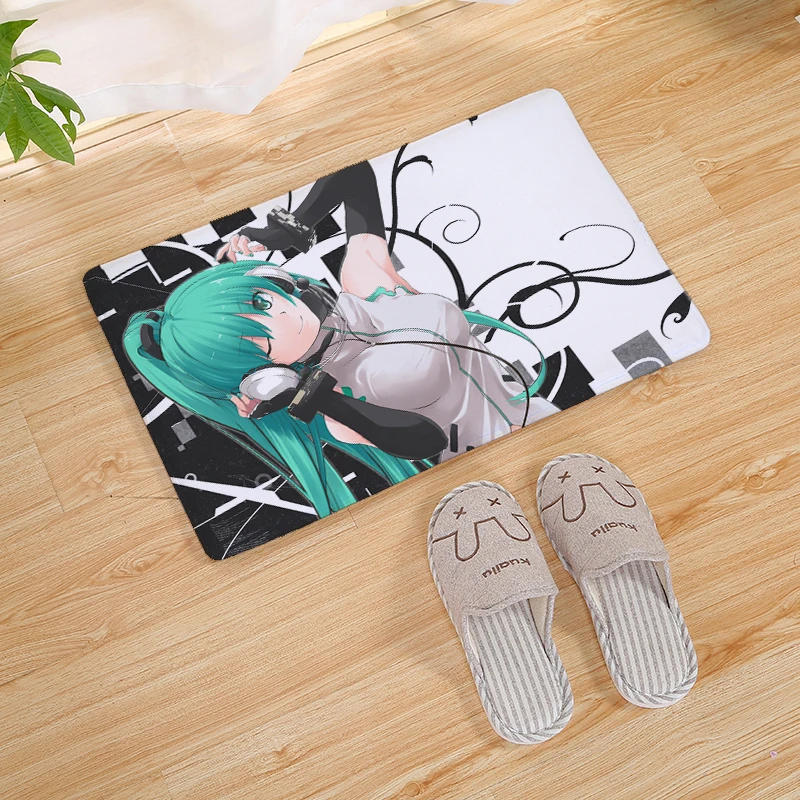 Hatsune Miku печать коврик стелька кухонный коврик ковер Добро пожаловать Придверный коврик для улицы ванная комната нескользящий коврик - Цвет: 5