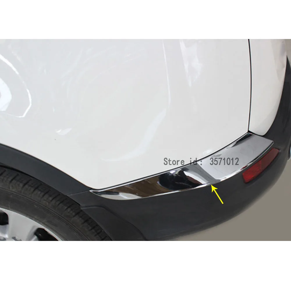 

Car Body Styling ABS Chrome Rear Bumper Corner Protection Trim Fog Light Eyelid Strip 2pcs For Toyota RAV4 2016 2017 2018