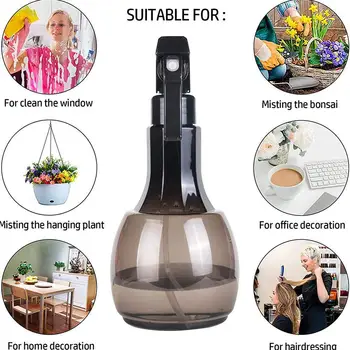 

3colors Refillable Atomizer Spray Bottle Haircut Hairdressing 400m Fine Water Empty Applicator Barber Hairstyling For Salon P1O1